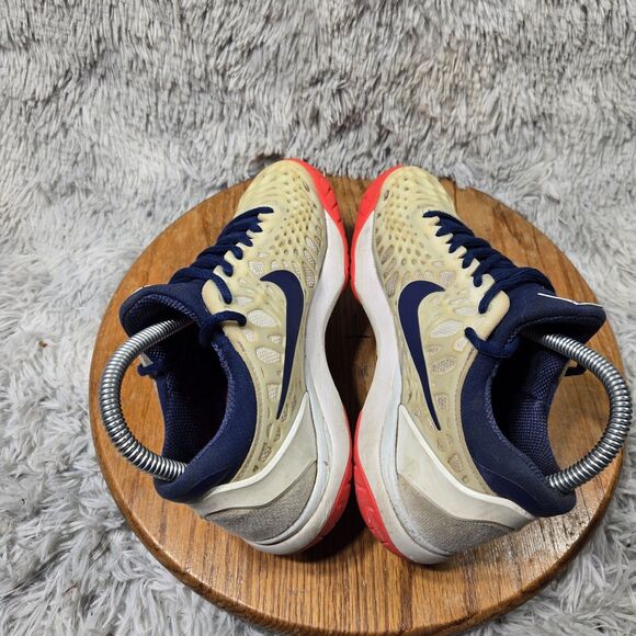 Nike Zoom Cage 3 Men Size 6.5 Bone/Blue/Red Athletic Tennis Shoes Rare Colorway - Picture 4 of 12